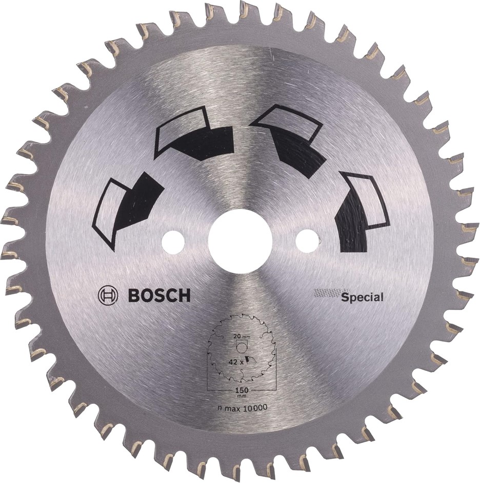 Bosch Circular Saw Blade, 42 Tooth Blade, 150mm, 20/16 bore NB: no box