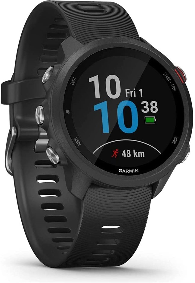 GARMIN Forerunner 245 Music GPS Smart Watch, Black. NB: with charger, no bo