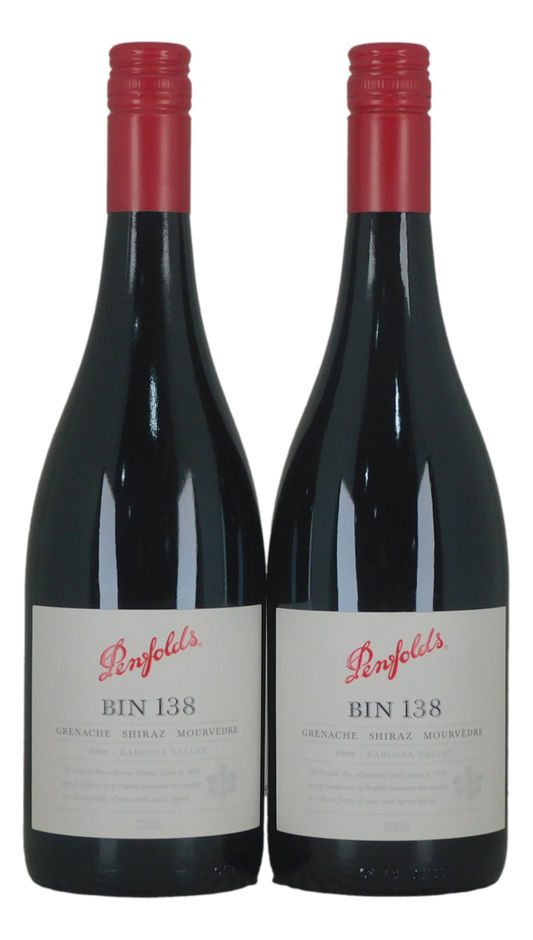 Penfolds Bin 138 2009 (2x 750mL), SA.