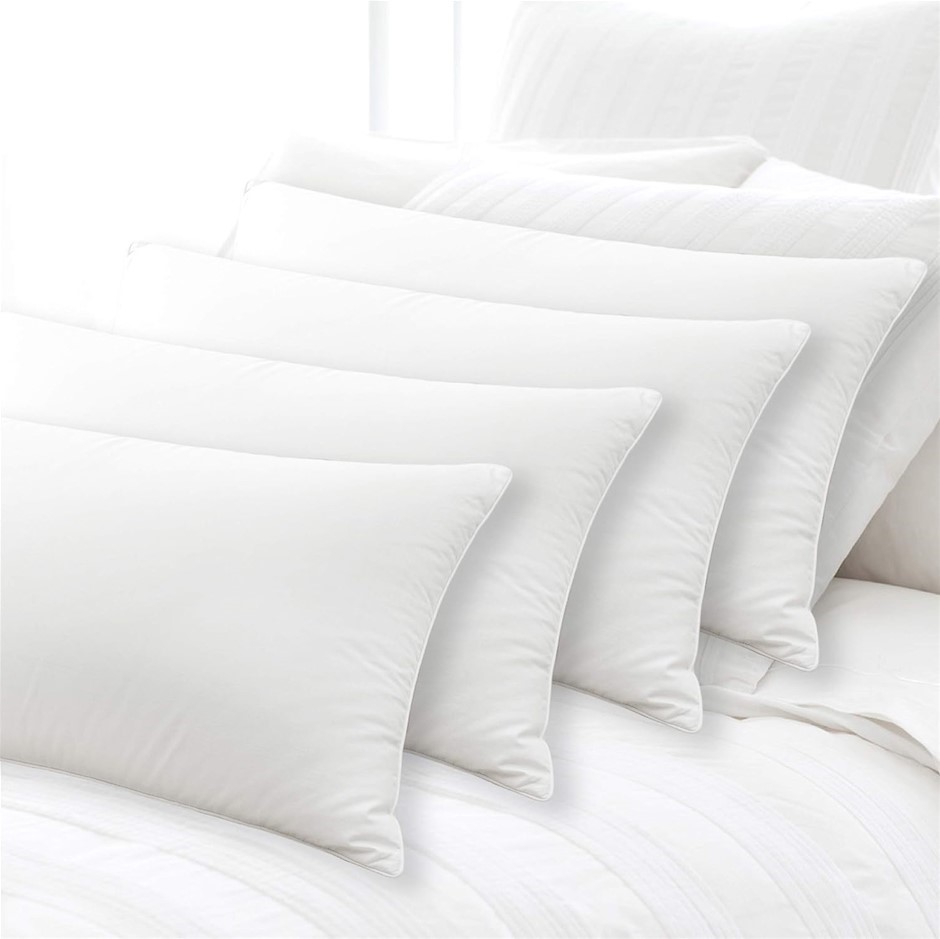 LUXOR LINEN Australian Made Hotel Quality Pillow Standard Size, Medium Firm
