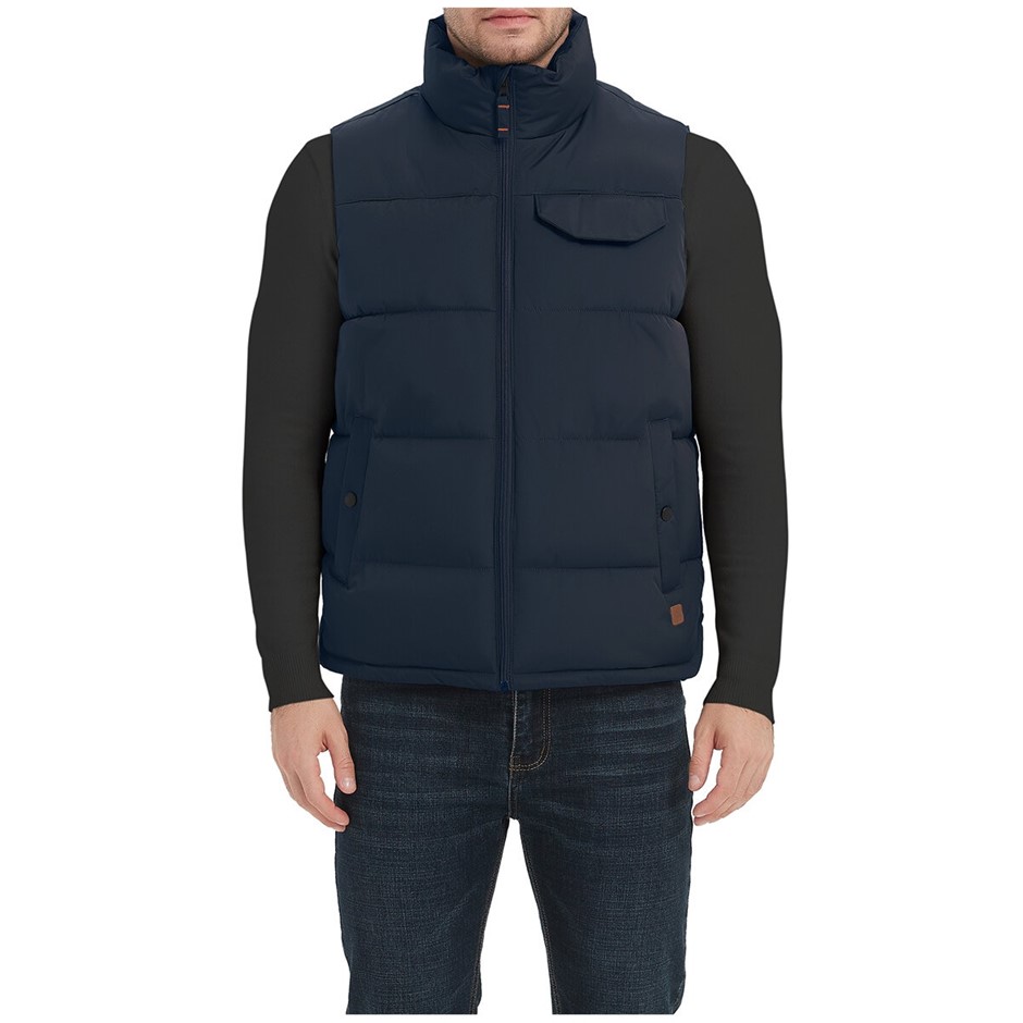 HAWKE&CO Men's Puffer Vest, Size 2XL, Navy, HEP1008C. Buyers Note - Discou