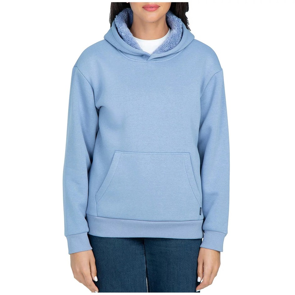 REALTREE Women's Sherpa-Lined Hoodie, Size M, Troposphere Blue. Buyers Not