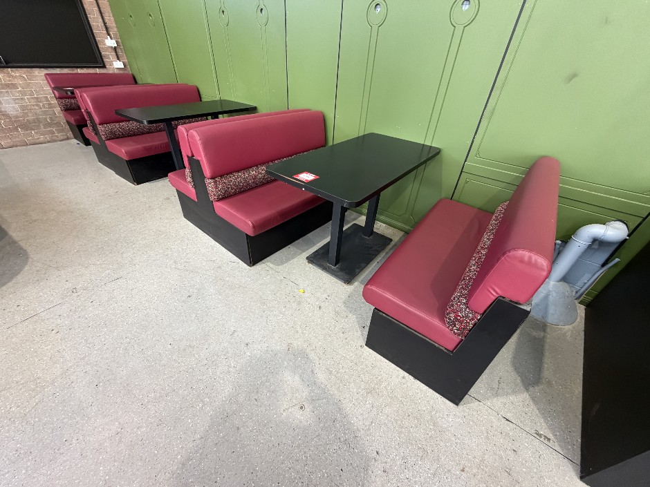 Double Sided Banquette Booths