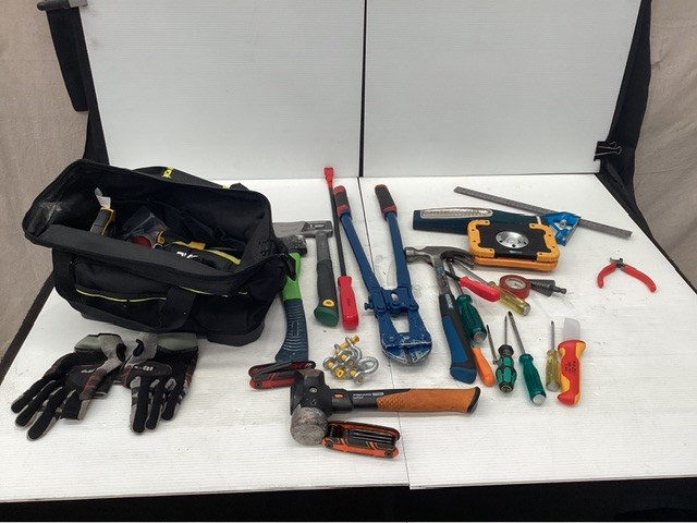 Ryobi Tool Bag Containing Large Assortment Of Hand Tools