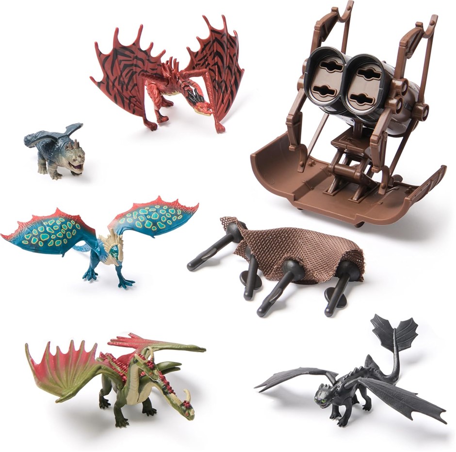 2 X DREAMWORKS Dragons How to Train Your Dragon, 5-Pack Dragon Catcher Set