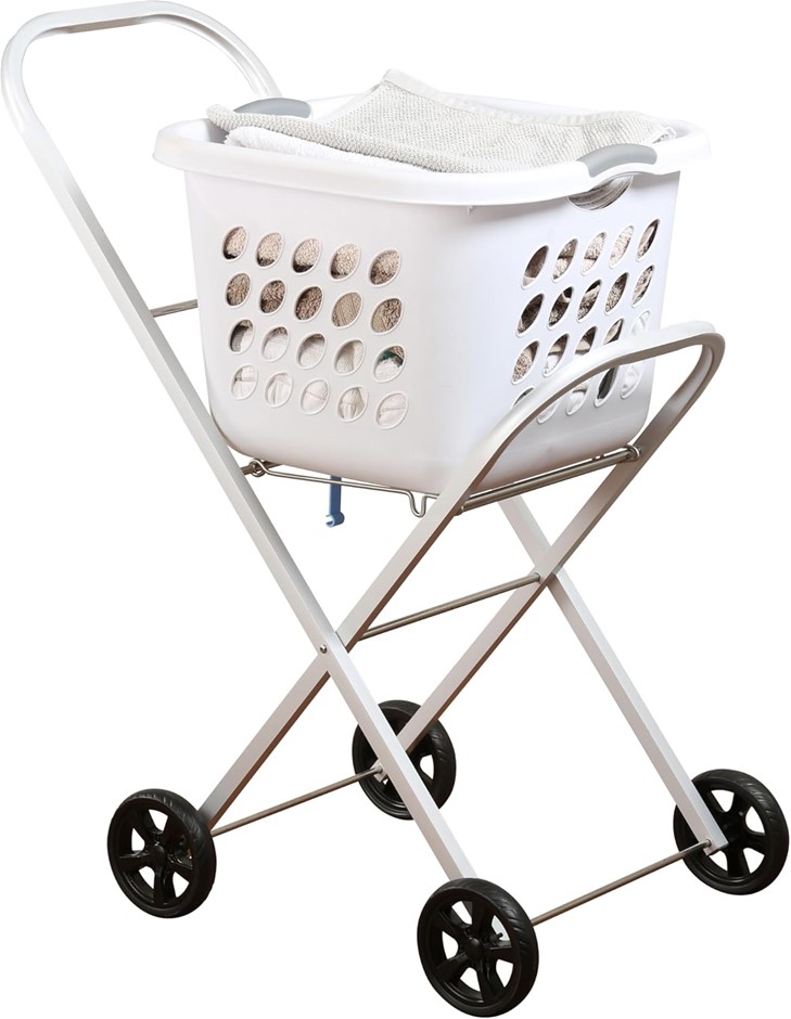 10 x L.T. WILLIAMS Premium Aluminium Laundry Trolley - Silver. NB: Some may