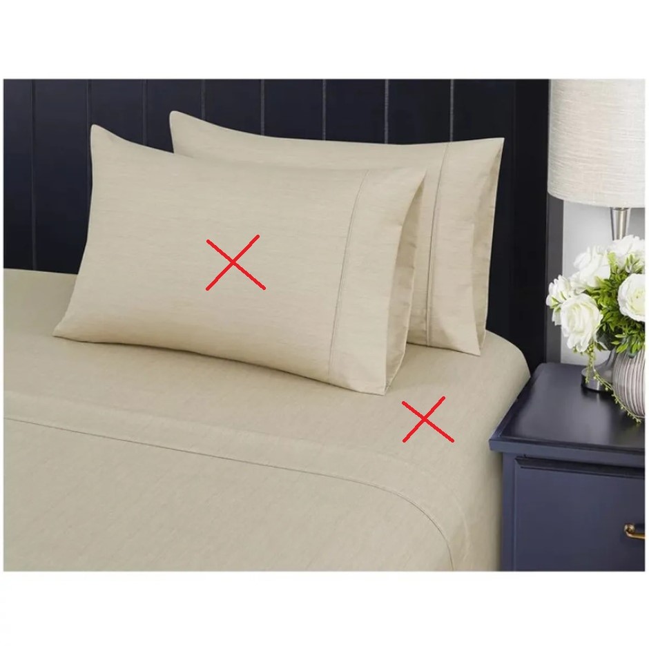 SOUTH POINT Home Fashions Poly Flannelette Sheet Set, Queen, Textured Strip