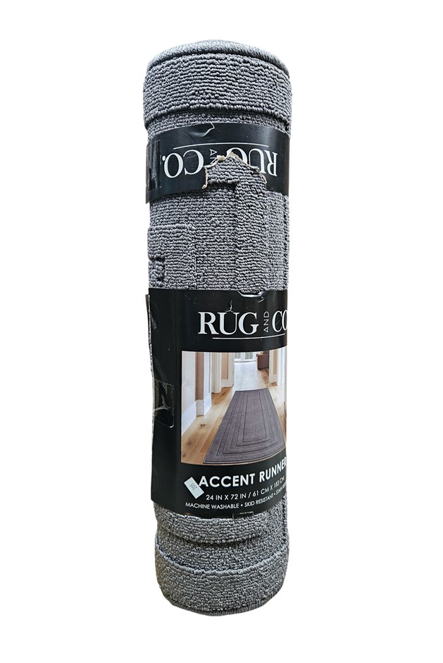 RUG & CO Tufted Floor Accent Runner, Machine Washable, Skid Resistant, Stai