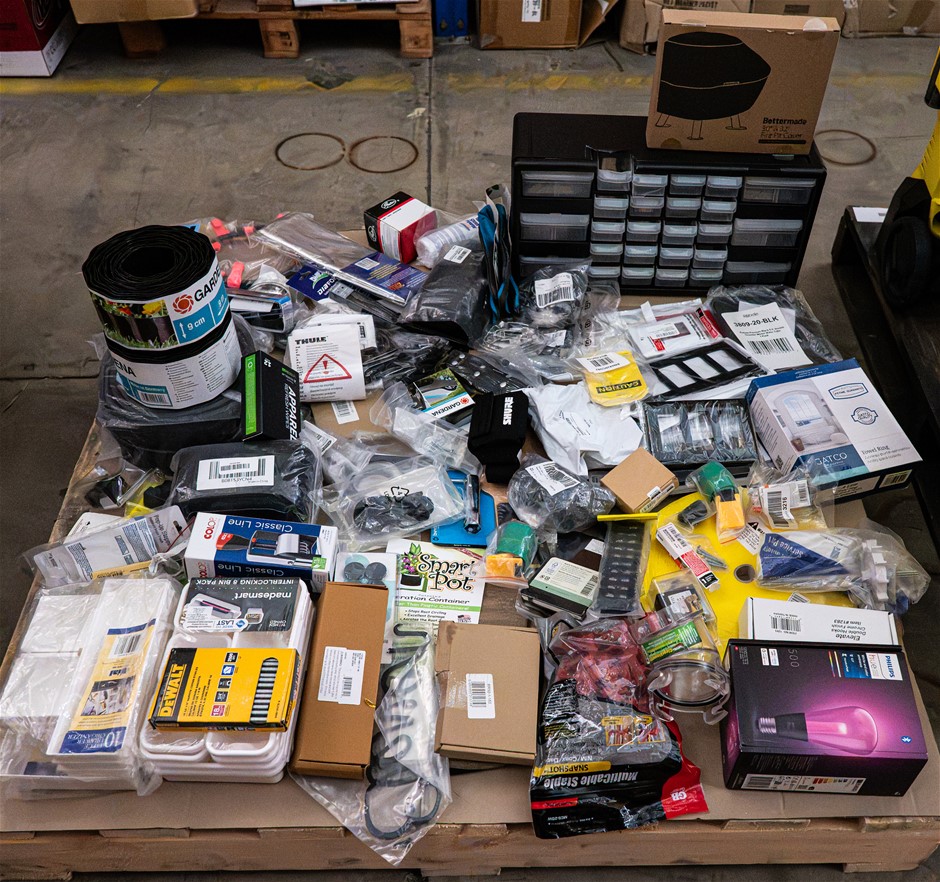 Pallet of Assorted Hardware Items. NB: Few Items Damaged.