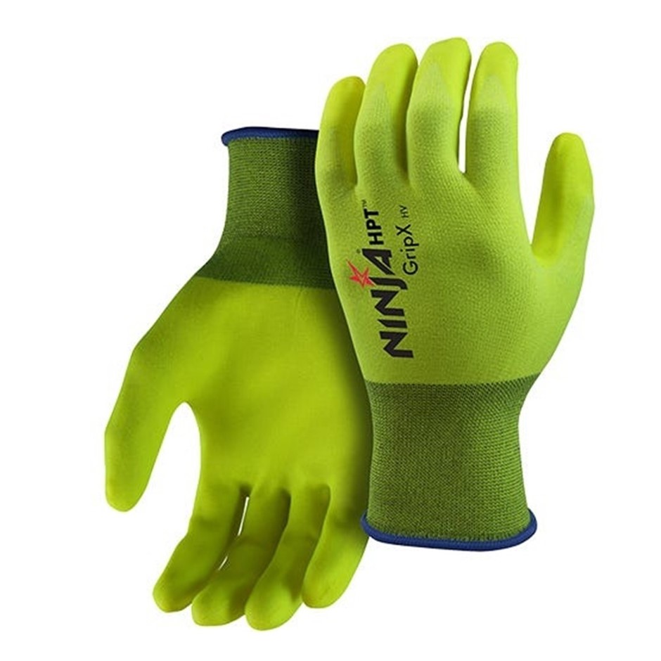 144 Pairs x NINJA Hi-Vis HPT General Purpose Gloves Size M with Superior Gr