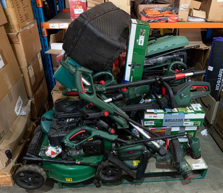 Pallet of Assorted BOSCH Garden Tools. NB: Not Working, Has been use & Mayb