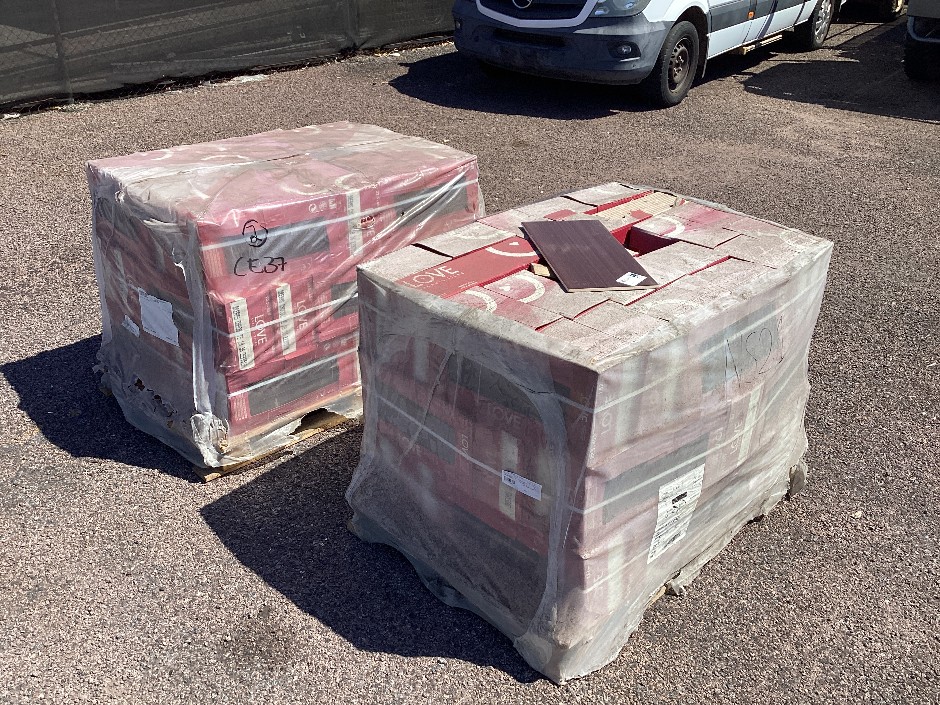 2x Pallets of Assorted Tiles Chocolate 22.5cm x 45cm