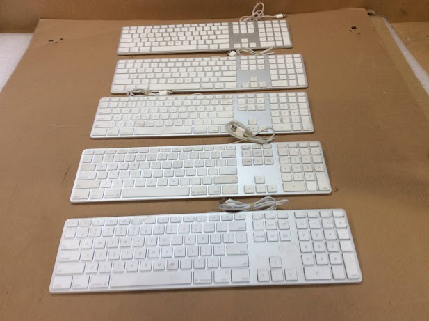 APPLE A1243 aluminum Keyboard (Lot of 5)