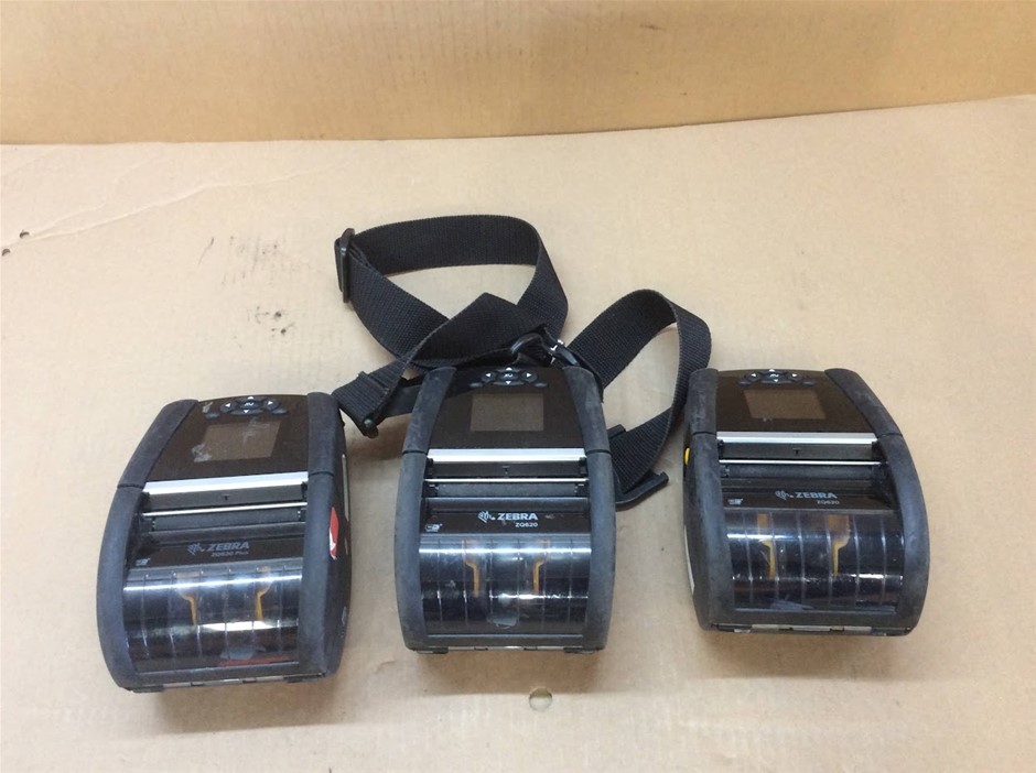 Zebra ZQ620 Mobile Thermal Label Printer (Lot of 3)