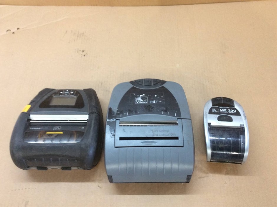 Zebra MZ220 & P4T & QLn420 Mobile Thermal Label Printer (Lot of 3)