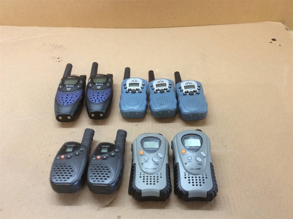 Mix Brand Mix Model Two Way Radio Walkie Talkie (Lot of 7)