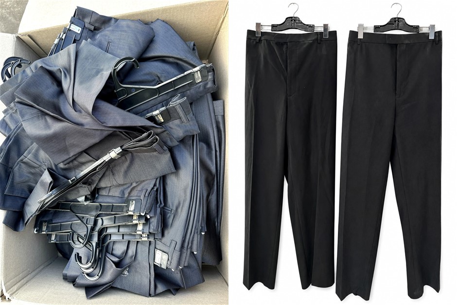 30 x SCUZZATTI Men’s Business Formal Trousers, Assorted Sizes, Classic Offi