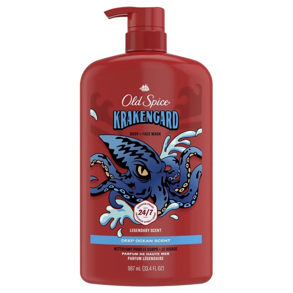2 x OLD SPICE Krakengard Deep Ocean Scent Body Wash, 987ml. N.B: Unlocked p
