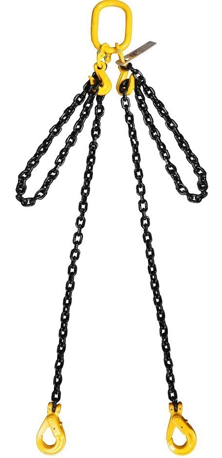 Lifting Chain Sling, 2Leg, WLL 2600kg, 7mm Chain x 2M c/w Clevis Self Locki