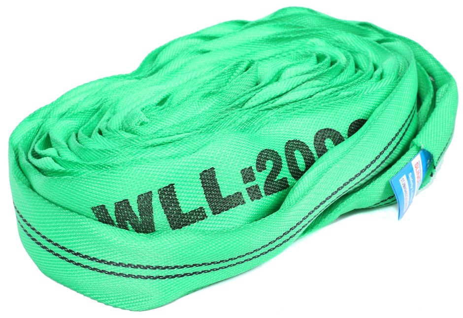 2 x Round Lifting Slings, WLL 2000kg x 3.5M (With Test Cert)