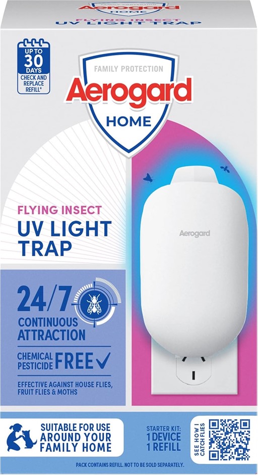 Aerogard Home Flying Light Trap Starter. NB: Item only & no further testing