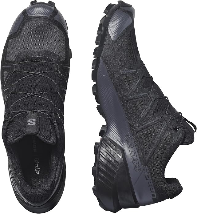 Salomon Women's Speedcross 5 trail running and hiking shoe, Black/Black/Qui
