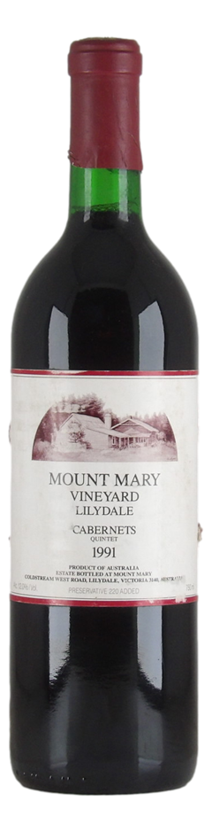 Mount Mary Cabernets Quintet 1991 (1x 750mL), VIC.