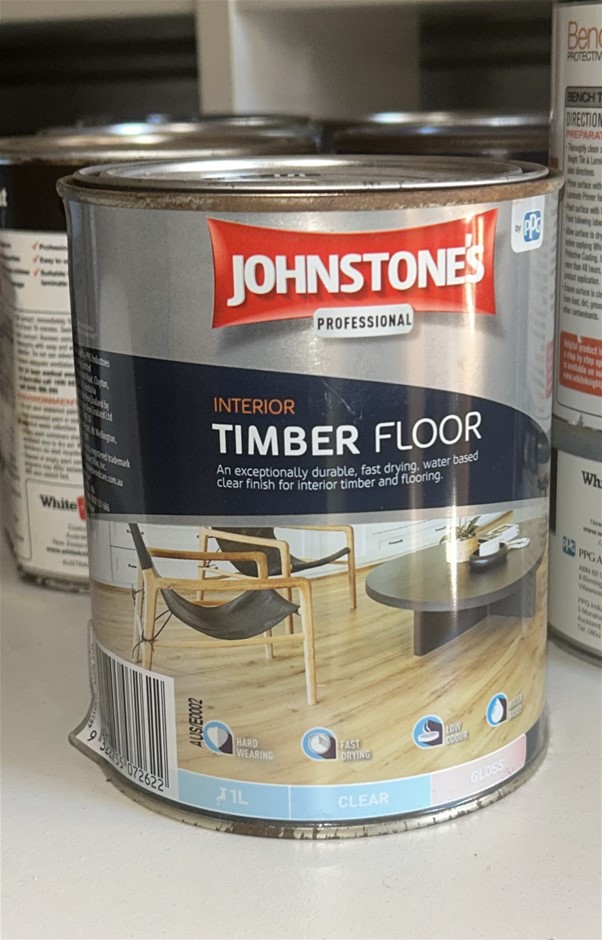 JOHNSTONE'S Interior Timber Floor Finish (1L) (Clear) (Gloss)