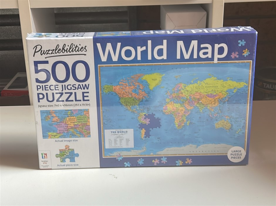 PUZZLEBILITIES 500 Piece World Map Puzzle