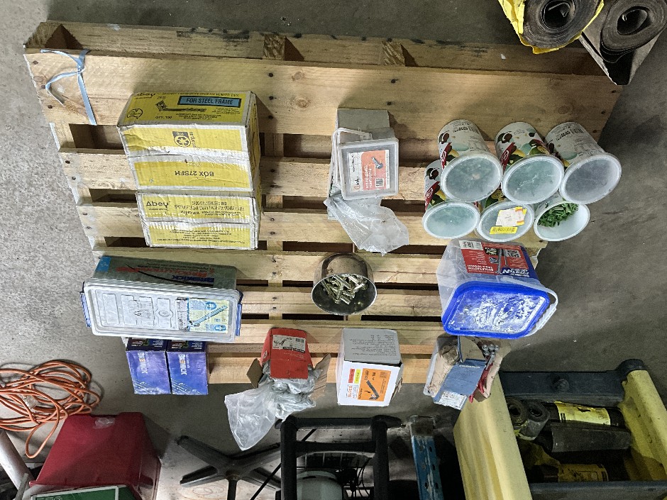 Pallet of assorted nuts and bolts - Unused