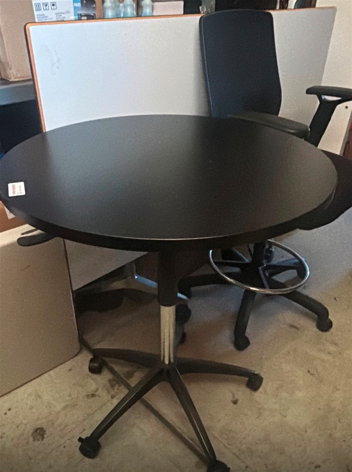 Round Adjustable Table (Black)
