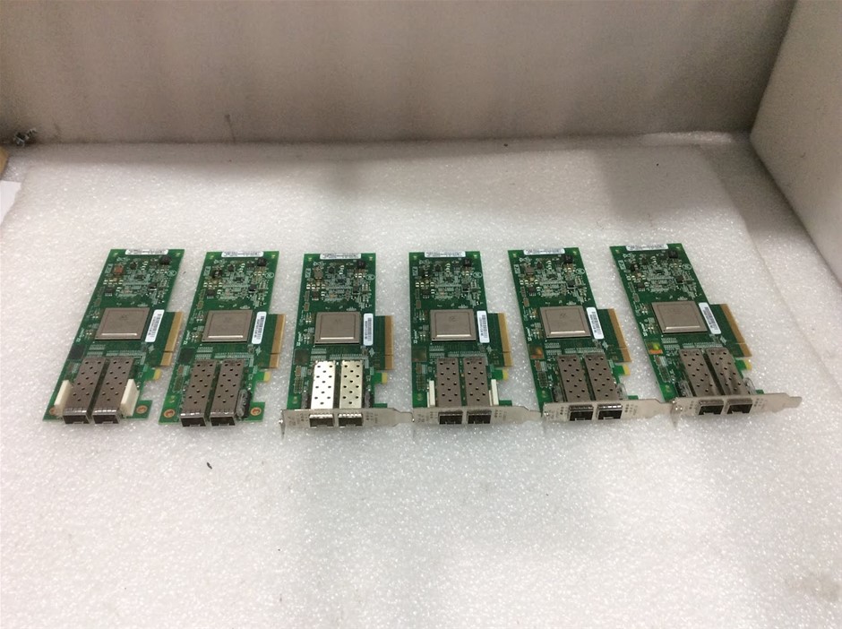 QLogic Dual Port Fibre Channel Host Bus Adapter (HBA) PCIe Cards (Lot of 6)