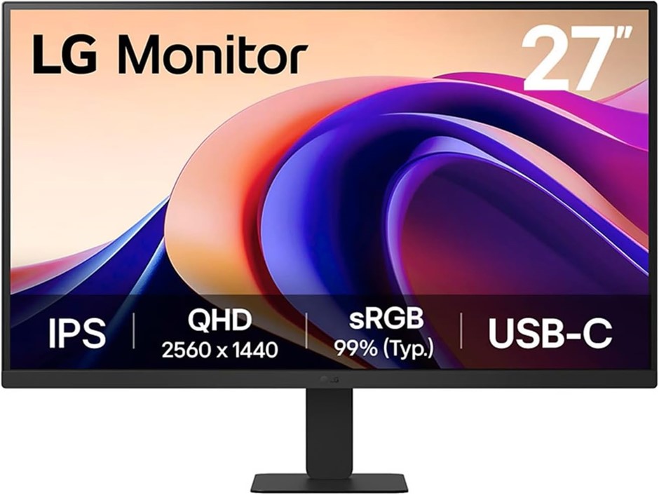 LG 27U631A-B 27” QHD IPS Monitor with USB-C, sRGB 99% (Typ.), 100Hz Refresh