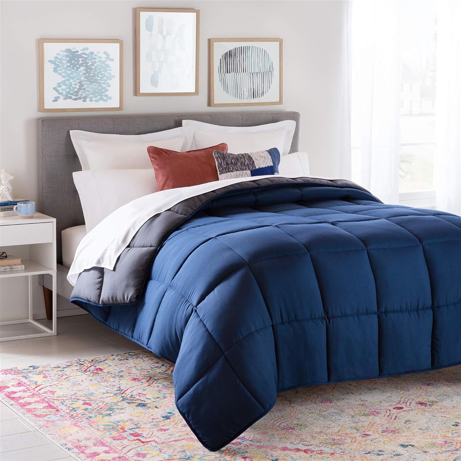 LINENSPA ll-Season Reversible Down Alternative Quilted Comforter TWIN