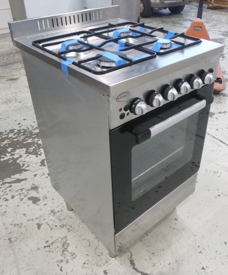 <p>Emilia Freestanding Stainless Steel Gas/ Electric 4 Burner Cooktop with 