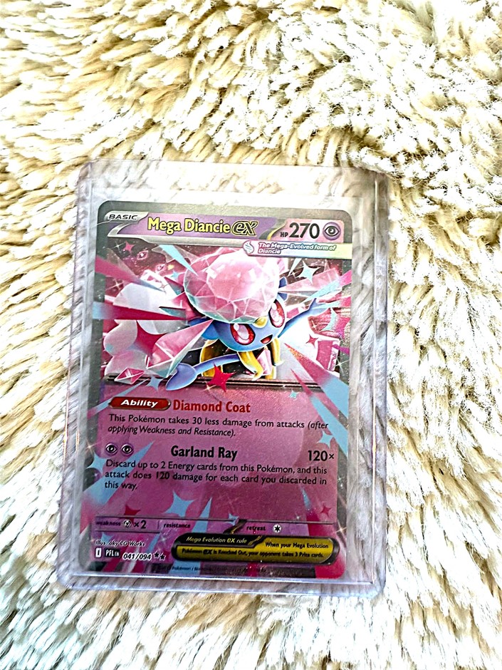 English Mega Diancie ex 041/094 Double Rare Pokémon Card.