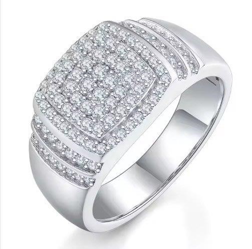 GRA Moissanite 925 sterling silver Ring -11US