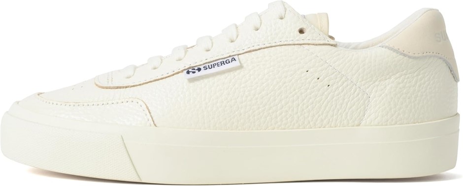 Superga 3842 Court White/Avorio, Leather Sneakers, EU36/UK3.5