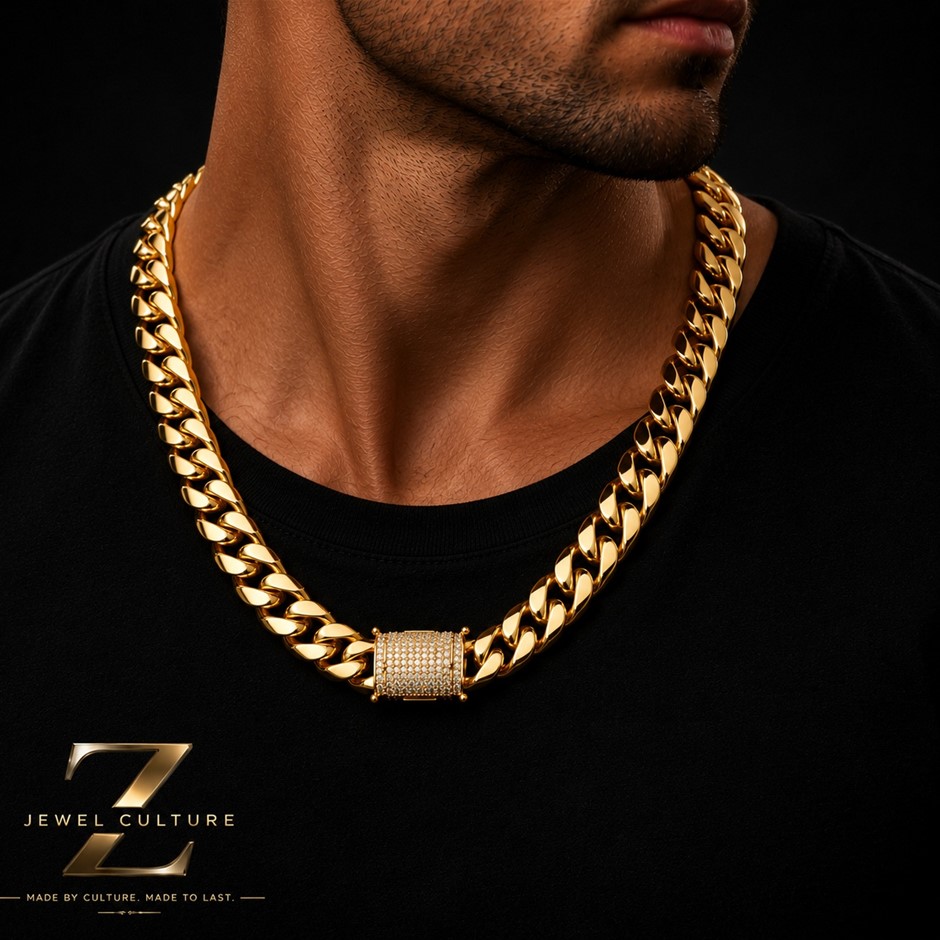 Gold Plated Chunky Cuban Link Necklace