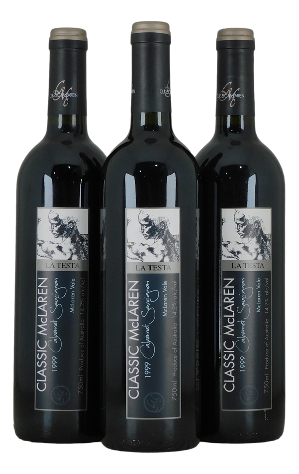 Classic McLaren La Testa Cabernet Sauvignon 1999 (3x 750mL), McLaren Vale.