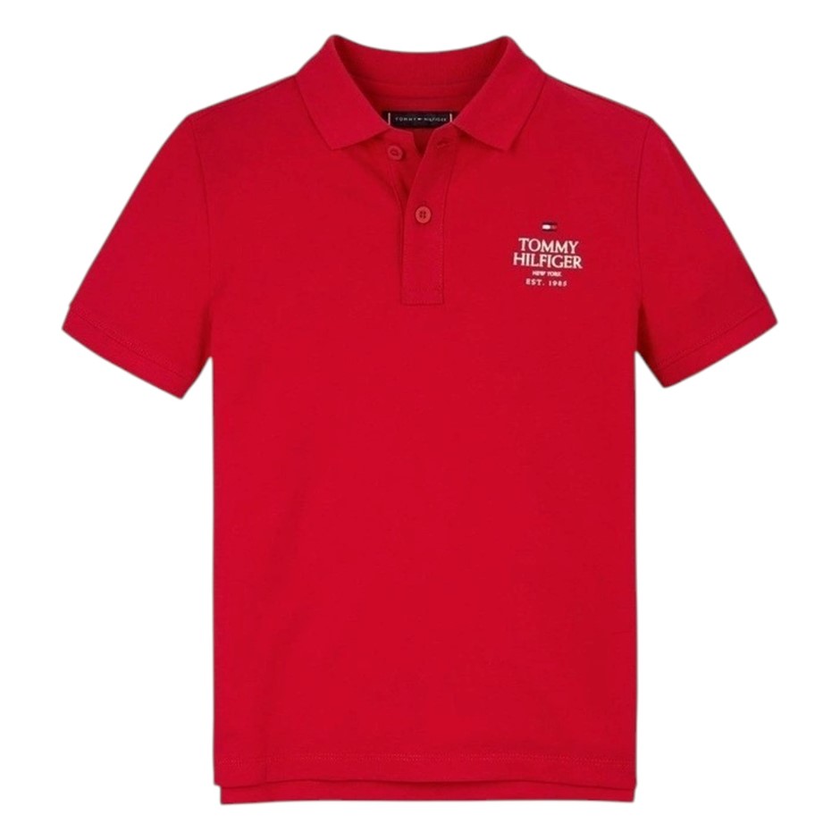 TOMMY HILFIGER Men's IC Stack Chest Reg Polo, Size XL, 96% Cotton, Primary
