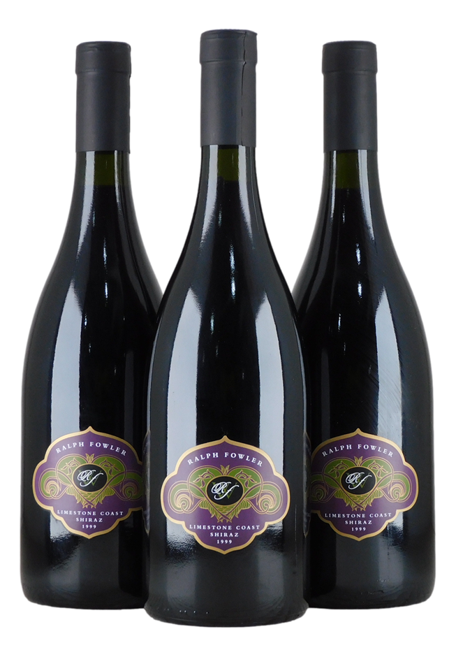 Ralph Fowler Limestone Coast Shiraz 1999 (3x 750mL), SA.