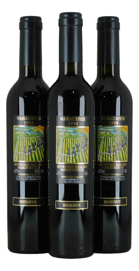 Wairau River Reserve Botrytised Riesling 1998 (3x 375mL), New Zealand.