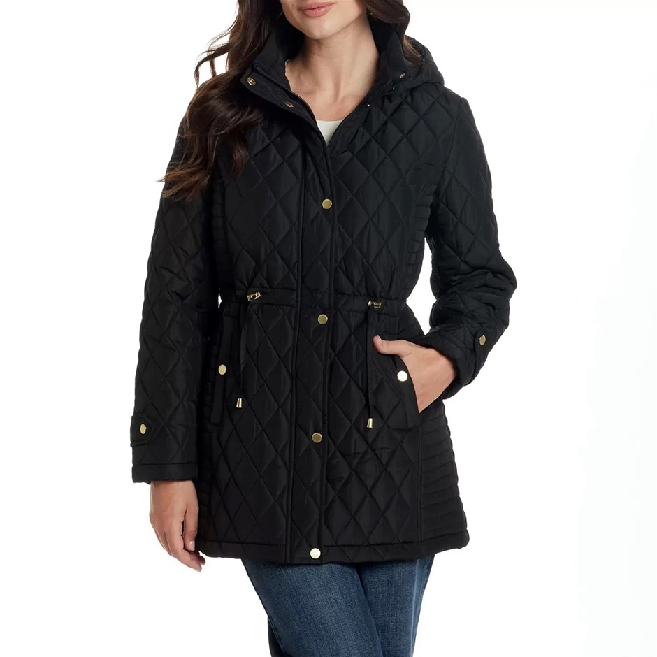 WEATHERPROOF Women's Quilted Jacket, Size XL, Black. Buyers Note - Discoun