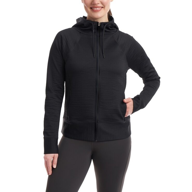 SIGNATURE Women's Ottoman Active Jacket, Size M, Black. Buyers Note - Disc