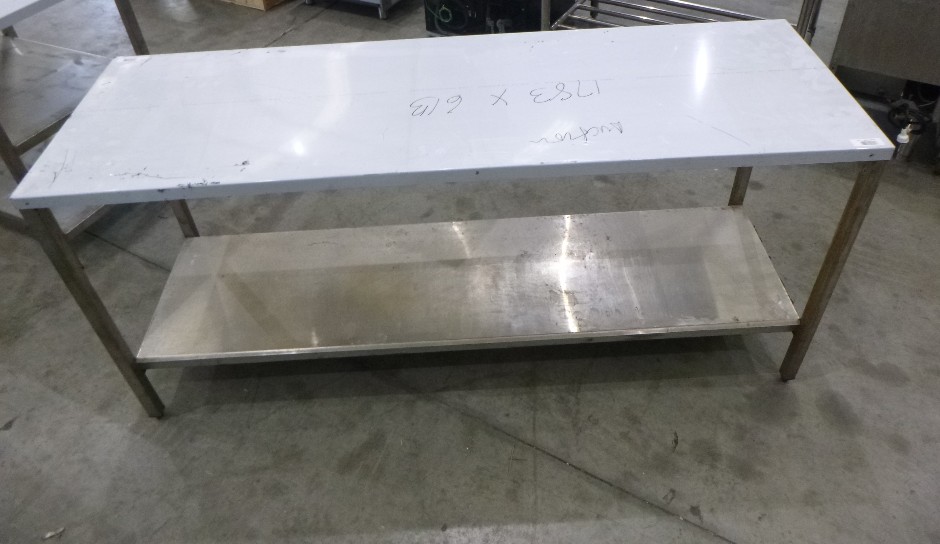 Rectangular Stainless Steel Bench