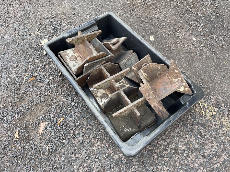 Crate of Mezzanine deck base locks
