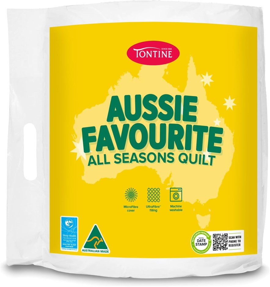TONTINE Aussie Favourite All Seasons Quilt Doona, Double Bed