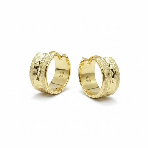 18K/Italy Yellow Gold Filled Earring -(stamped 18K/Italy)-Warranty Quality
