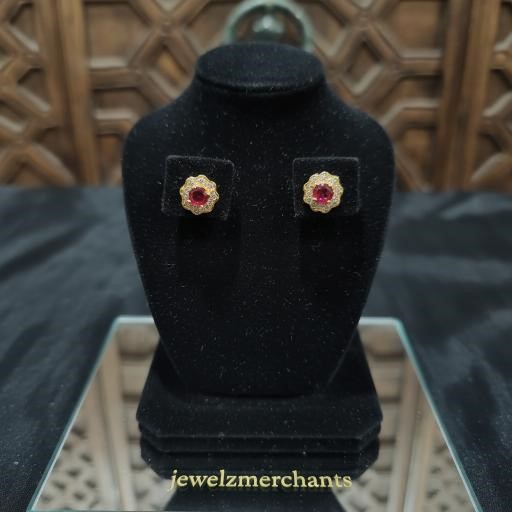 22K/Italy Gold Filled Earring -(stamped 22K/Italy)--Bonus Gift